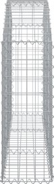 vidaXL Lukowaty kosz gabionowy, 150x30x80/100 cm, galwanizowane zelazo
