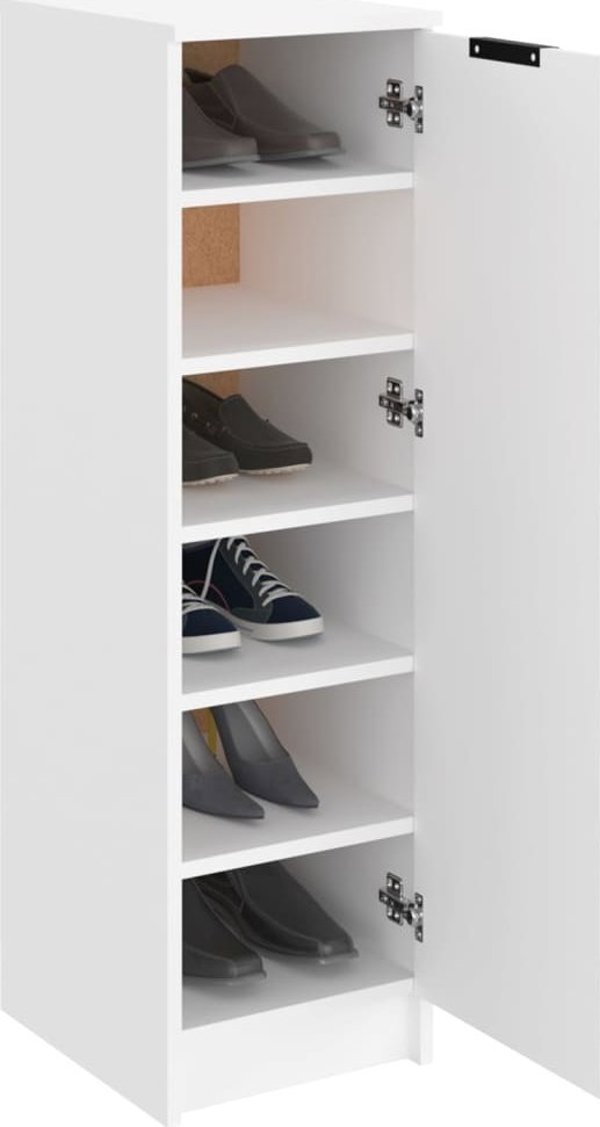 vidaXL Λευκή Ντουλάπα Παπουτσιών 30x35x100 cm από ξυλοπροϊόντα