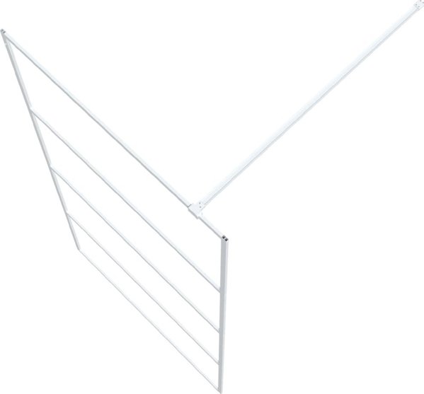 vidaXL Στοίχημα ντουζιέρας, λευκό, 100x195 cm διάφανο γυαλί ESG