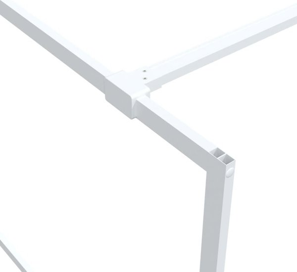 vidaXL Στοίχημα ντουζιέρας, λευκό, 100x195 cm διάφανο γυαλί ESG