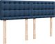 vidaXL Κρεβάτι Continental με στρώμα, μπλε, ύφασμα, 140x200 cm