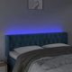 vidaXL Κεφαλάρι κρεβατιού με LED, σκούρο μπλε, 147x16x78/88 cm, ακαμίσιο