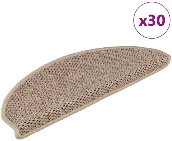 vidaXL Αυτοκόλλητα Πατήματα Σκάλας με Όψη Σιζάλ, 65x21x4 εκ., Σετ 30 Τεμαχίων