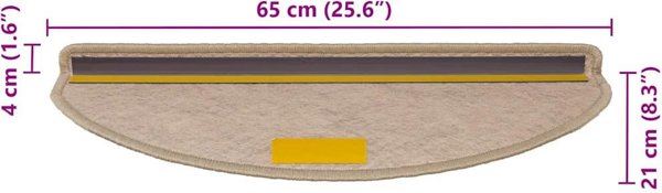 vidaXL Αυτοκόλλητα Πατήματα Σκάλας με Όψη Σιζάλ, 65x21x4 εκ., Σετ 30 Τεμαχίων