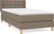 vidaXL Κρεβάτι Continental με στρώμα, ταμπά, ύφασμα, 90x200 εκ.