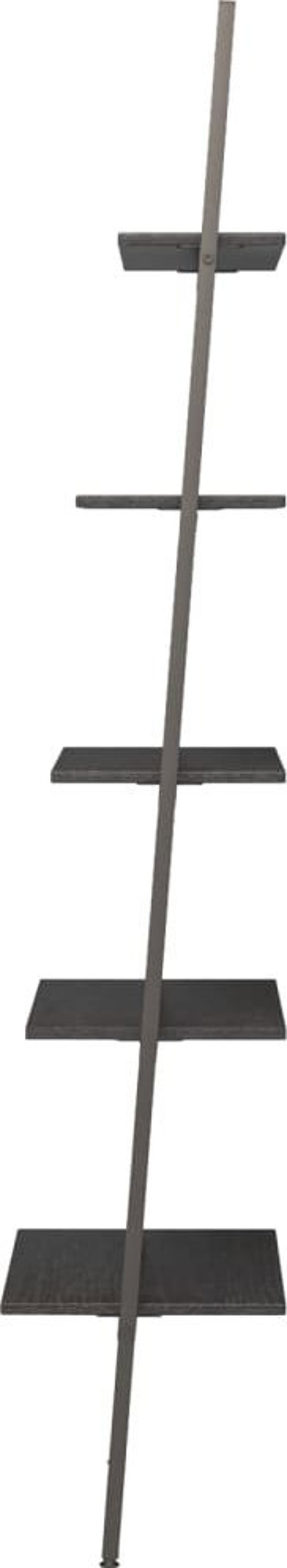 vidaXL Ράφι-σκάλα με 5 ράφια, μαύρο, 64x34x185,5 cm