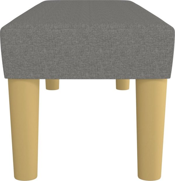 vidaXL Πάγκος, σκουρόγριζος, 100x30x30 cm, με επένδυση υφάσματος