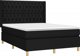 vidaXL Κρεβάτι Continental με Στρώμα, Μαύρο, 140x200 εκ., Υφασμάτινο
