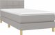 vidaXL Κρεβάτι Continental με Στρώμα, Ανοιχτό Γκρι, 90x200 εκ, Υφασμάτινο