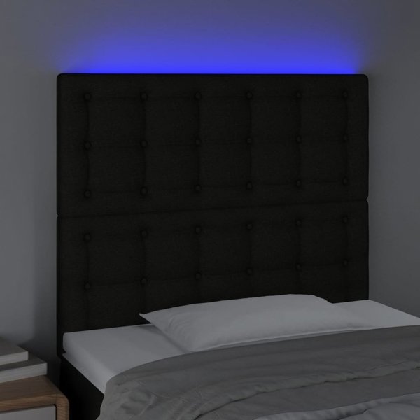 vidaXL Zaglowek do lozkou me LED, mauro, 80x5x118/128 cm, yfasma