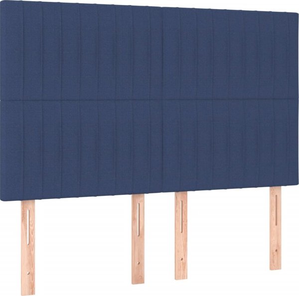 vidaXL Κρεβάτι Continental με στρώμα, μπλε 140x200 cm, ύφασμα
