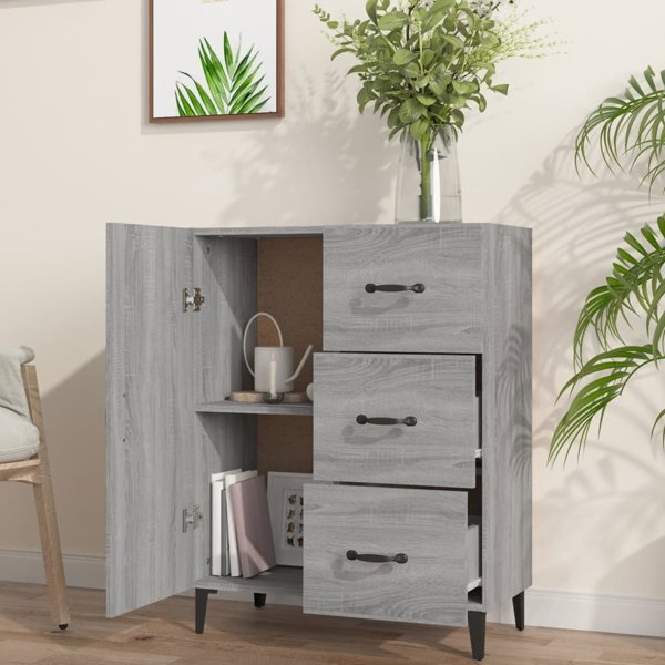 vidaXL Ντουλάπι από γκρι δρυς Sonoma, 69,5x34x90 εκ, σύνθετο ξύλινο υλικό