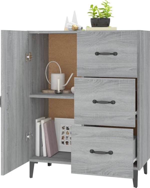 vidaXL Ντουλάπι από γκρι δρυς Sonoma, 69,5x34x90 εκ, σύνθετο ξύλινο υλικό