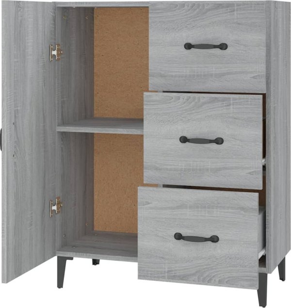 vidaXL Ντουλάπι από γκρι δρυς Sonoma, 69,5x34x90 εκ, σύνθετο ξύλινο υλικό