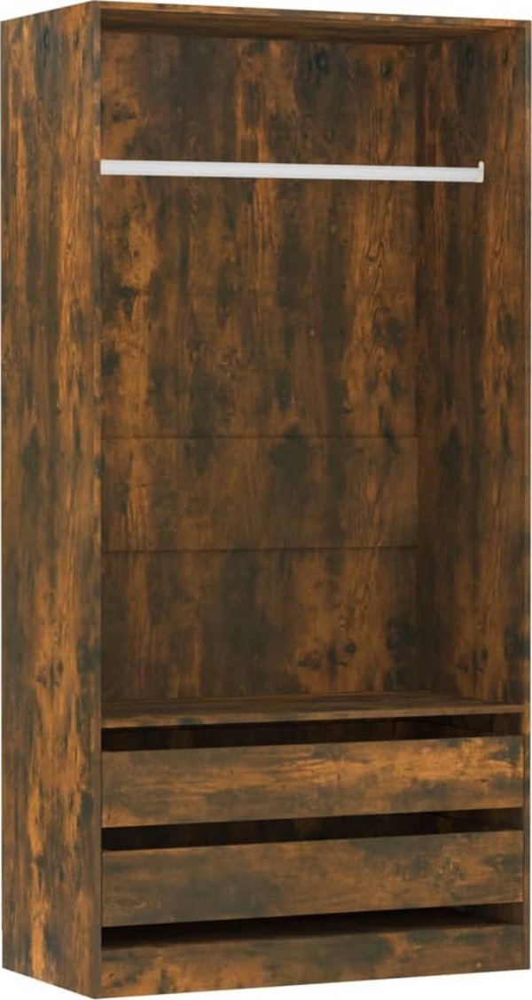 vidaXL Szafa, przydymiony dab, 100x50x200 cm, material drewnopochodny
