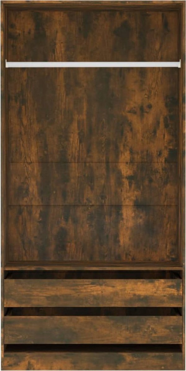 vidaXL Szafa, przydymiony dab, 100x50x200 cm, material drewnopochodny