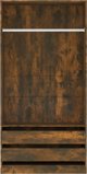 vidaXL Szafa, przydymiony dab, 100x50x200 cm, material drewnopochodny