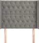 vidaXL Zaglowek uszak jasnoszary 93x16x118/128 cm aksamit