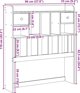 vidaXL Κεφαλάρι κρεβατιού με ράφια, 90 cm, από συμπαγές πεύκο