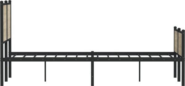 vidaXL Metalowa rama lozka z wezgloiem i zanozkiem 137x190 cm