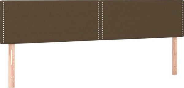 vidaXL Κεφαλάρι για κρεβάτι με LED, σκούρο καφέ, 200x5x78/88 εκ., ύφασμα
