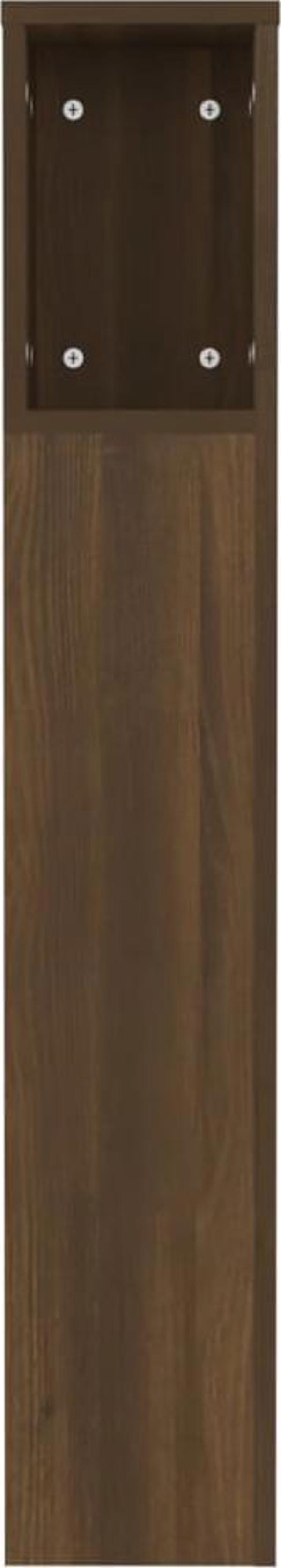vidaXL κεφαλάρι κρεβατιού με ράφια, καφέ δρυς, 120x18,5x104,5 cm