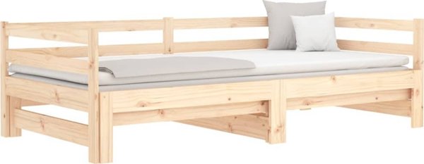 vidaXL Κρεβάτι εκτεινόμενο, 2x(80x200) εκ., μασίφ πεύκο