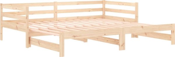 vidaXL Κρεβάτι εκτεινόμενο, 2x(80x200) εκ., μασίφ πεύκο