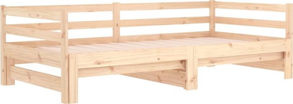 vidaXL Κρεβάτι εκτεινόμενο, 2x(80x200) εκ., μασίφ πεύκο