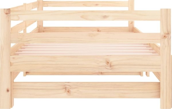 vidaXL Κρεβάτι εκτεινόμενο, 2x(80x200) εκ., μασίφ πεύκο