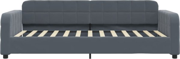 vidaXL Sofa z materacem do spania, ciemnoszara, 80x200 cm, aksamit