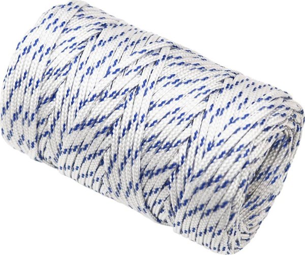 vidaXL Θαλασσινό σχοινί, λευκό, 2 mm x 50 m, πολυπροπυλένιο
