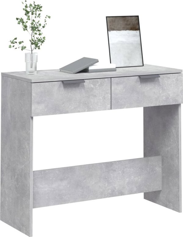 vidaXL Κονσόλα, γκρι σκυροδέματος, 90x36x75 cm