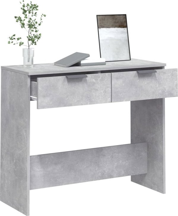 vidaXL Κονσόλα, γκρι σκυροδέματος, 90x36x75 cm
