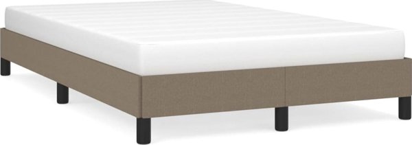 vidaXL Rama κρεβατιού, χρώμα taupe, 120x200 cm, επενδυμένη με ύφασμα