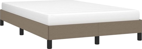 vidaXL Rama κρεβατιού, χρώμα taupe, 120x200 cm, επενδυμένη με ύφασμα