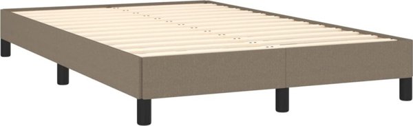 vidaXL Rama κρεβατιού, χρώμα taupe, 120x200 cm, επενδυμένη με ύφασμα