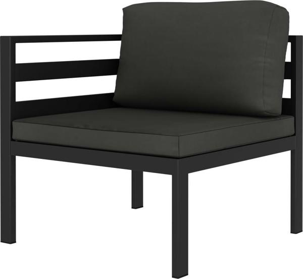 vidaXL 9-cz. zestaw mebli ogrodowych, poduszki, aluminium, antracyt