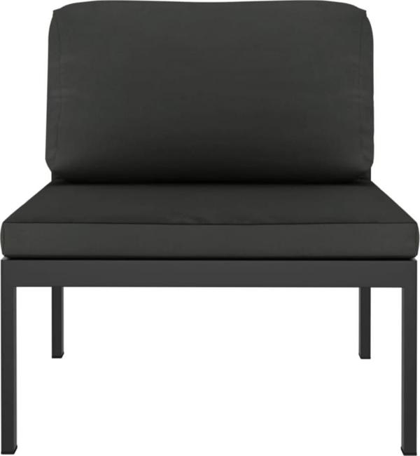 vidaXL 9-cz. zestaw mebli ogrodowych, poduszki, aluminium, antracyt