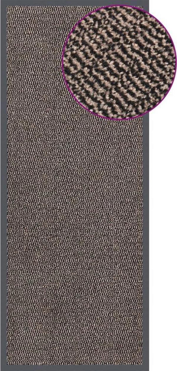 vidaXL Χαλάκι εισόδου tuft, 60x150 εκ., σκούρο καφέ