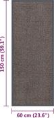 vidaXL Χαλάκι εισόδου tuft, 60x150 εκ., σκούρο καφέ