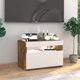 vidaXL Έπιπλο TV με LED φωτισμό, καπνιστή δρυς, 60x35x40 εκ.