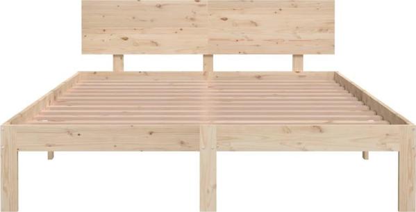 vidaXL Rama κρεβατιού, ξύλο πεύκου, 140 x 200 cm