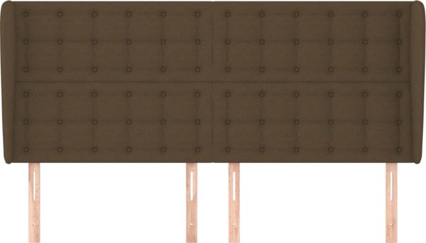 vidaXL Κεφαλάρι uszak, σκούρο καφέ, 203x23x118/128 εκ, ύφασμα