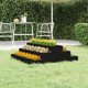 vidaXL Donica, czarna, 80x80x27 cm, lite drewno sosnowe
