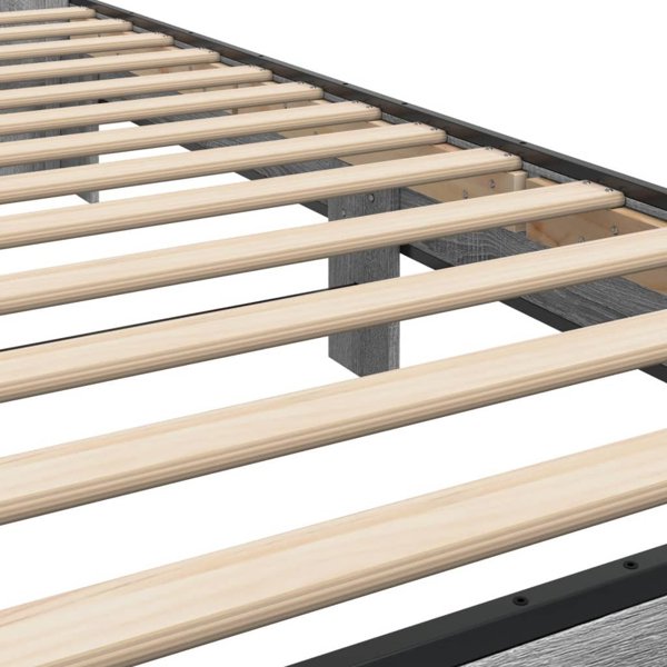 vidaXL Κορνίζα Κρεβατιού Sonoma Γκρι Δρυς 100x200 cm Ξυλοπαραγωγής Υλικό