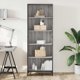 vidaXL Ράφι Βιβλιοθήκη Γκρι Δρυς Sonoma 60x35x170,5 εκ.