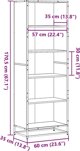vidaXL Ράφι Βιβλιοθήκη Γκρι Δρυς Sonoma 60x35x170,5 εκ.