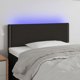 vidaXL κεφαλάρι κρεβατιού με LED, μαύρο, 80x5x78/88 εκ., ύφασμα