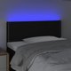 vidaXL κεφαλάρι κρεβατιού με LED, μαύρο, 80x5x78/88 εκ., ύφασμα